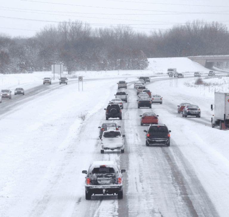 En la imagen se muestra una tormenta de nieve
