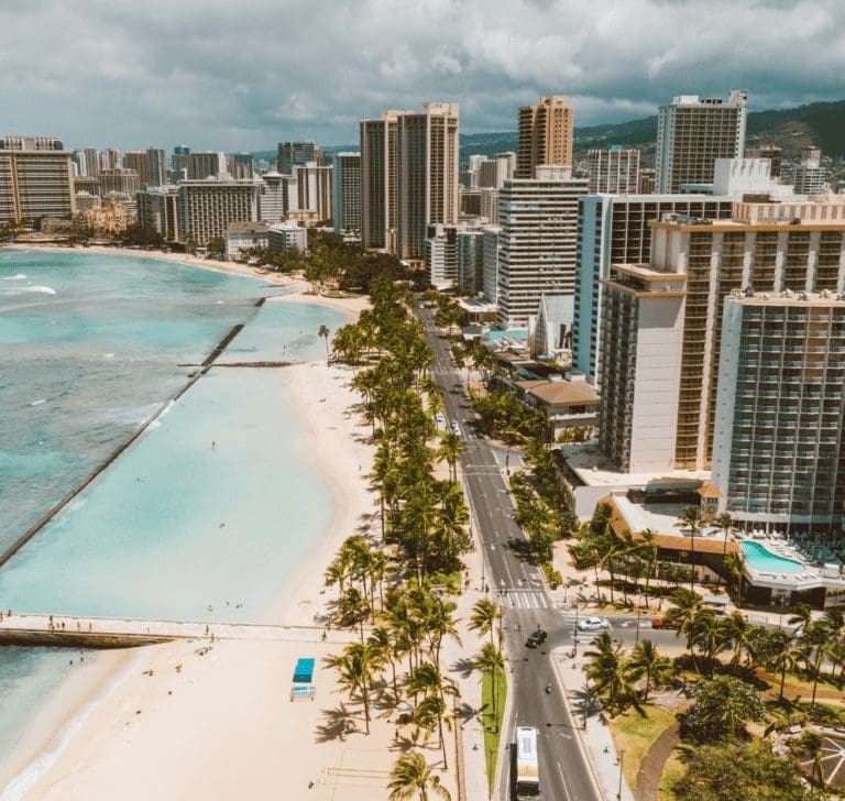 En la imagen se muestra una foto de Hawaii