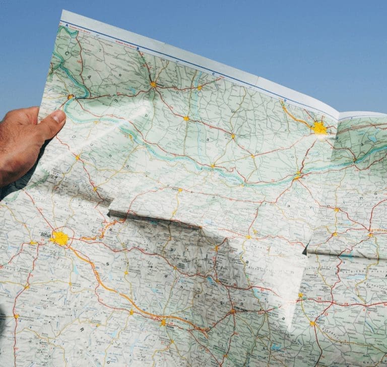 En la imagen se muestra un mapa de papel
