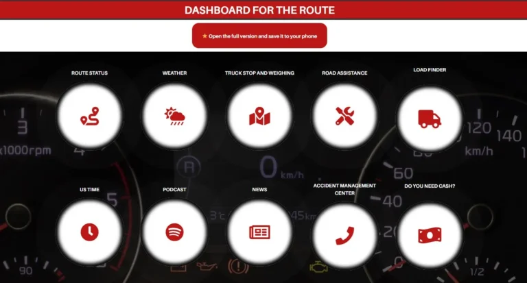 Dashboard for the Road: everything a truck driver needs in one place