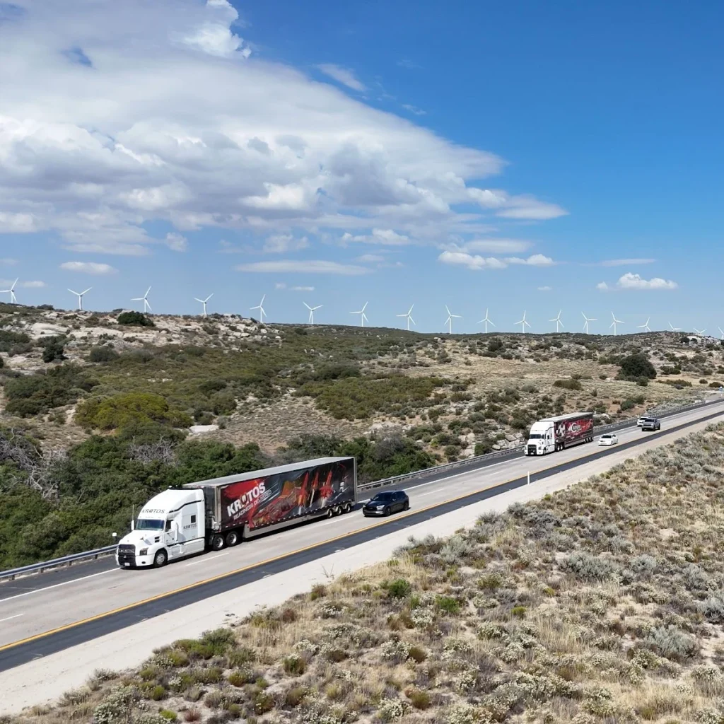 Kratos completa un convoy de camiones autónomos para NASCAR