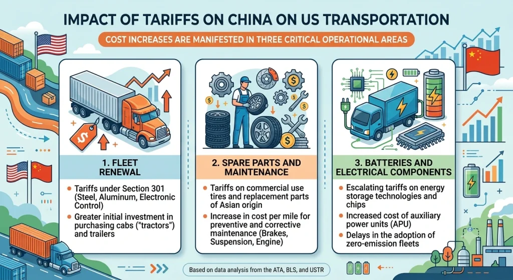 Infographic of tariffs to China