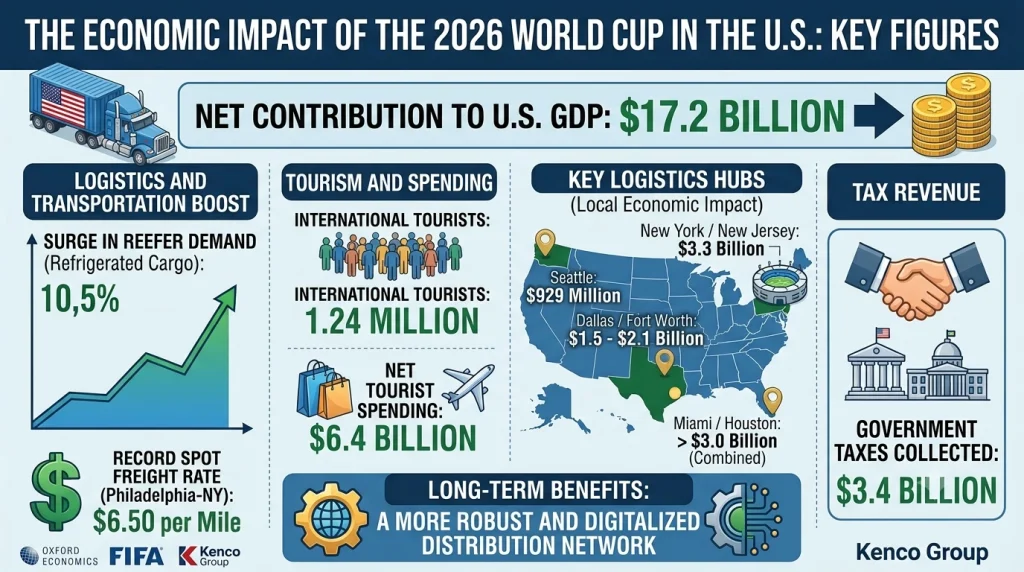 Infographic: Economic impact of the 2026 World Cup on roads.