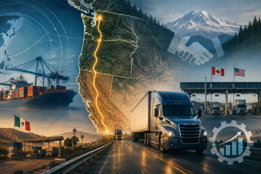 Illustration of trade from Washington to California