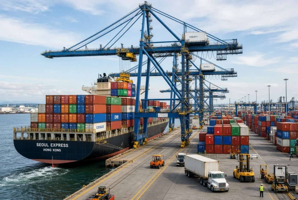 El comercio con Asia en el trabajo de los transportistas de Washington-Trade with Asia