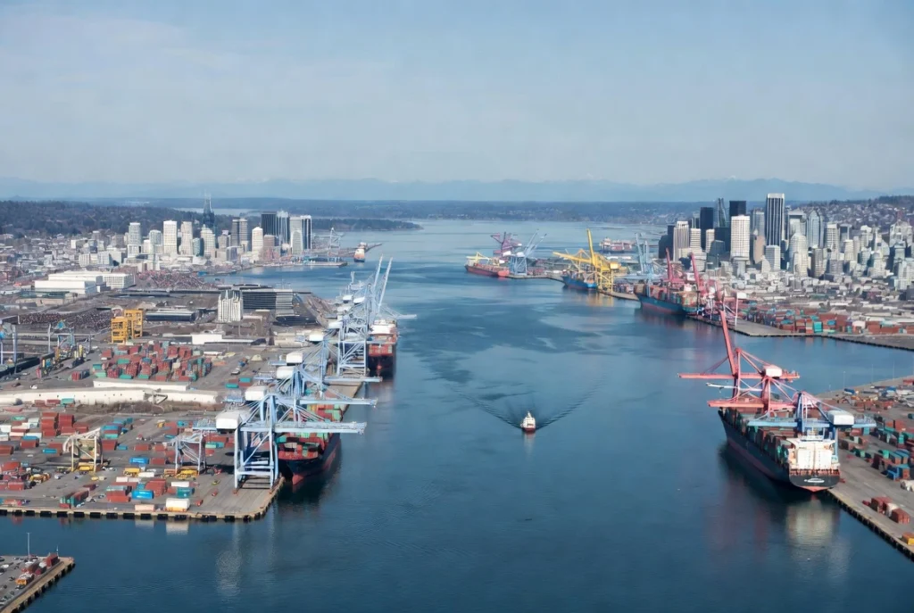 Desde 2015, Seattle y Tacoma no compiten entre sí como puertos separados. Port of Seattle vs. Port of Tacoma
